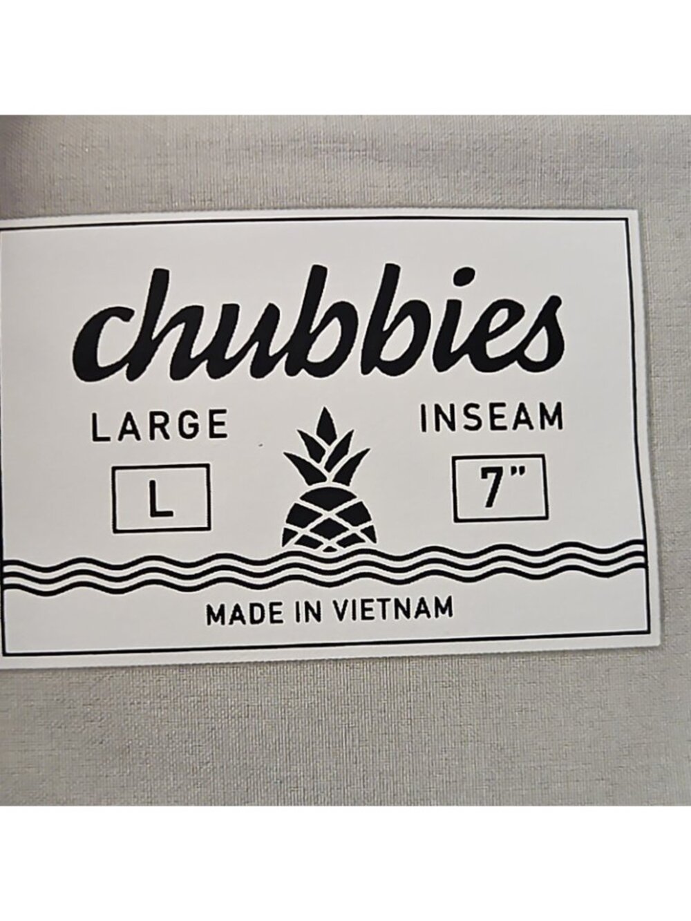 Chubbies Stretch Shorts "The Weekend Has Arrived" Mens Sz Large Gray 7” Inseam - Picture 9 of 11